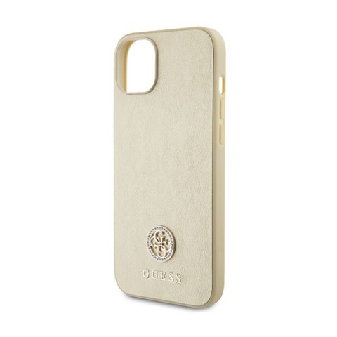 Guess 4G Strass Metal Logo - Etui iPhone 15 (złoty) Guess 4G Strass Metal Logo - Etui iPhone 15 (złoty)