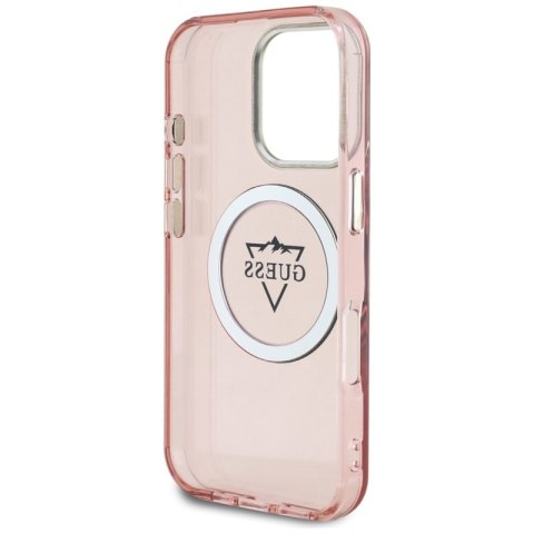Guess IML Metal Mountain Logo MagSafe - Etui do iPhone 16 Pro Max (różowy) Guess IML Metal Mountain Logo MagSafe - Etui do iPhone 16 Pro Max (różowy)