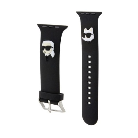 Karl Lagerfeld 3D Rubber Karl & Choupette Heads NFT - Pasek do Apple Watch 42/44/45/49 mm (czarny) Karl Lagerfeld 3D Rubber Karl & Choupette Heads NFT - Pasek do Apple Watch 42/44/45/49 mm (czarny)