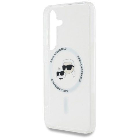 Karl Lagerfeld Button Karl & Choupette Heads Printed Logo MagSafe - Etui Samsung Galaxy S25 (biały) Karl Lagerfeld Button Karl & Choupette Heads Printed Logo MagSafe - Etui Samsung Galaxy S25 (biały)