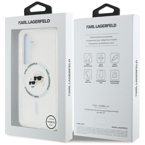 Karl Lagerfeld Button Karl & Choupette Heads Printed Logo MagSafe - Etui Samsung Galaxy S25 (biały) Karl Lagerfeld Button Karl & Choupette Heads Printed Logo MagSafe - Etui Samsung Galaxy S25 (biały)