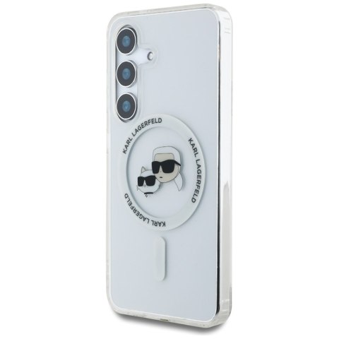 Karl Lagerfeld Button Karl & Choupette Heads Printed Logo MagSafe - Etui Samsung Galaxy S25+ (biały) Karl Lagerfeld Button Karl & Choupette Heads Printed Logo MagSafe - Etui Samsung Galaxy S25+ (biały)