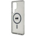 Karl Lagerfeld Button Karl Head Printed Logo MagSafe - Etui Samsung Galaxy S25 Ultra (czarny)