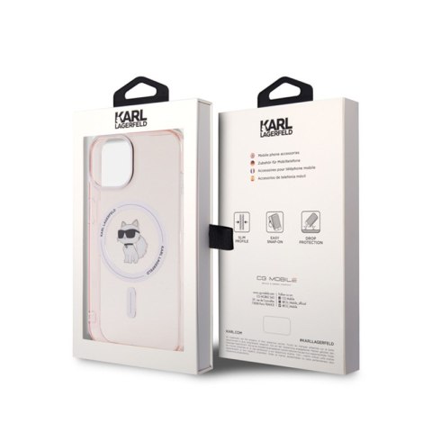 Karl Lagerfeld IML Choupette MagSafe - Etui iPhone 15 (różowy) Karl Lagerfeld IML Choupette MagSafe - Etui iPhone 15 (różowy)