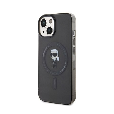 Karl Lagerfeld IML Ikonik MagSafe - Etui iPhone 15 (czarny) Karl Lagerfeld IML Ikonik MagSafe - Etui iPhone 15 (czarny)
