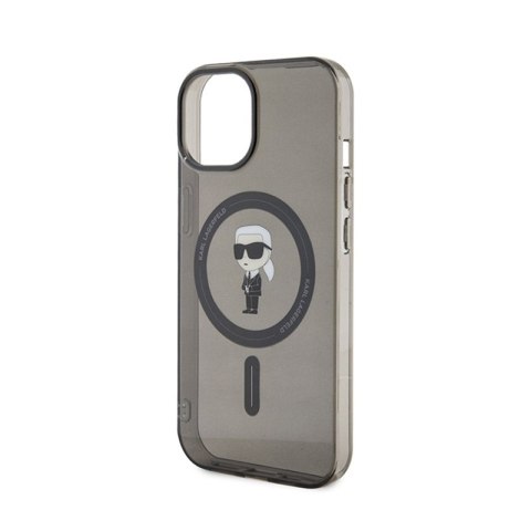 Karl Lagerfeld IML Ikonik MagSafe - Etui iPhone 15 (czarny) Karl Lagerfeld IML Ikonik MagSafe - Etui iPhone 15 (czarny)