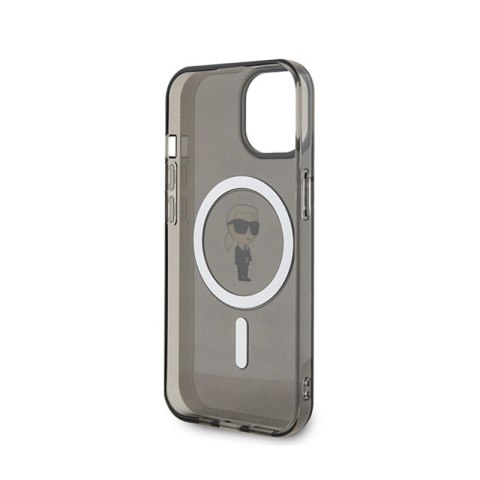 Karl Lagerfeld IML Ikonik MagSafe - Etui iPhone 15 (czarny) Karl Lagerfeld IML Ikonik MagSafe - Etui iPhone 15 (czarny)