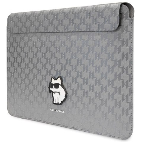 Karl Lagerfeld NFT Saffiano Monogram Ikonik Choupette Sleeve - Etui na notebook 14" (Srebrny) Karl Lagerfeld NFT Saffiano Monogram Ikonik Choupette Sleeve - Etui na notebook 14" (Srebrny)