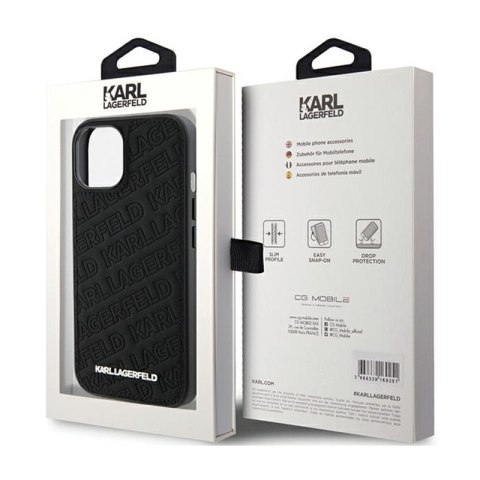 Karl Lagerfeld Quilted K Pattern - Etui iPhone 15 Plus (czarny) Karl Lagerfeld Quilted K Pattern - Etui iPhone 15 Plus (czarny)