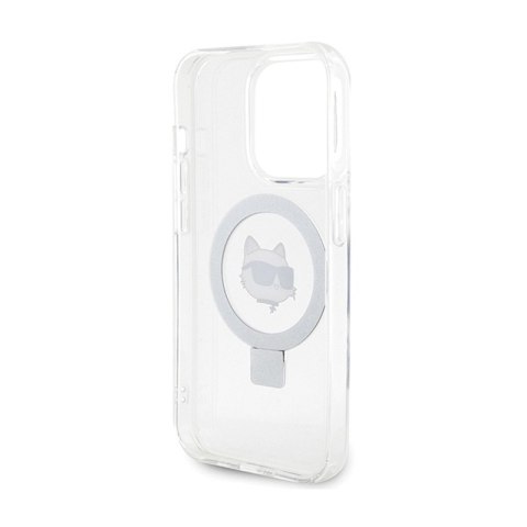 Karl Lagerfeld Ring Stand Choupette Head MagSafe - Etui iPhone 15 Pro Max (biały) Karl Lagerfeld Ring Stand Choupette Head MagSafe - Etui iPhone 15 Pro Max (biały)