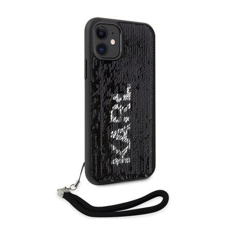 Karl Lagerfeld Sequins Cord - Etui ze smyczką iPhone 11 (Srebrny) Karl Lagerfeld Sequins Cord - Etui ze smyczką iPhone 11 (Srebrny)