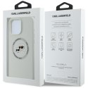 Karl Lagerfeld Silicone Double Heads And Circle MagSafe - Etui do iPhone 16 Pro (beżowy)