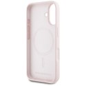Karl Lagerfeld Silicone Double Heads And Circle MagSafe - Etui do iPhone 16 (różowy)