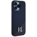 Karl Lagerfeld Silicone Shadow Metal Initial MagSafe - Etui do iPhone 15 Pro Max (czarny)