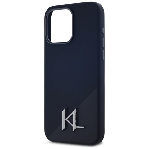 Karl Lagerfeld Silicone Shadow Metal Initial MagSafe - Etui do iPhone 15 Pro Max (czarny) Karl Lagerfeld Silicone Shadow Metal Initial MagSafe - Etui do iPhone 15 Pro Max (czarny)