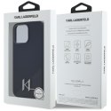 Karl Lagerfeld Silicone Shadow Metal Initial MagSafe - Etui do iPhone 15 Pro Max (czarny)