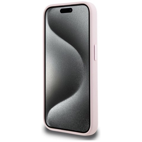 Karl Lagerfeld Silicone Shadow Metal Initial MagSafe - Etui do iPhone 15 Pro (różowy) Karl Lagerfeld Silicone Shadow Metal Initial MagSafe - Etui do iPhone 15 Pro (różowy)
