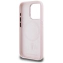 Karl Lagerfeld Silicone Shadow Metal Initial MagSafe - Etui do iPhone 15 Pro (różowy)