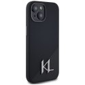 Karl Lagerfeld Silicone Shadow Metal Initial MagSafe - Etui do iPhone 15 (czarny)
