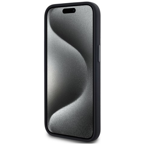 Karl Lagerfeld Silicone Shadow Metal Initial MagSafe - Etui do iPhone 15 (czarny) Karl Lagerfeld Silicone Shadow Metal Initial MagSafe - Etui do iPhone 15 (czarny)