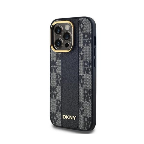 DKNY Leather Checkered Mono Pattern MagSafe - Etui iPhone 13 Pro Max (czarny) DKNY Leather Checkered Mono Pattern MagSafe - Etui iPhone 13 Pro Max (czarny)