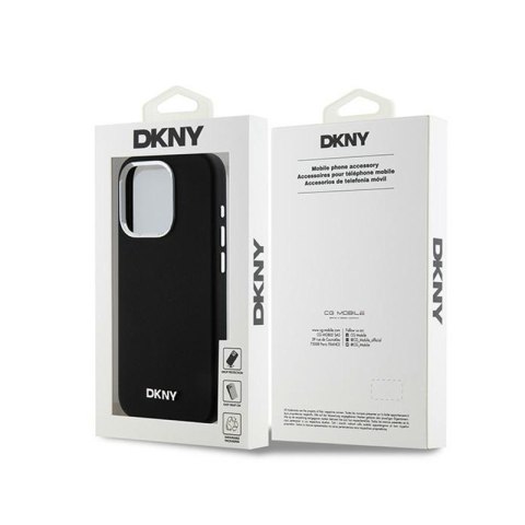 DKNY Liquid Silicone Small Metal Logo MagSafe - Etui iPhone 14 Pro (czarny) DKNY Liquid Silicone Small Metal Logo MagSafe - Etui iPhone 14 Pro (czarny)