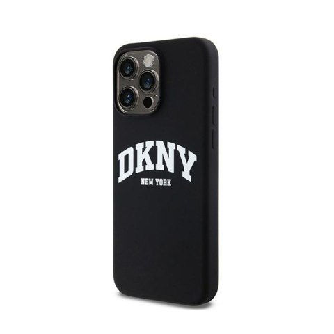 DKNY Liquid Silicone White Printed Logo MagSafe - Etui iPhone 13 Pro Max (czarny) DKNY Liquid Silicone White Printed Logo MagSafe - Etui iPhone 13 Pro Max (czarny)