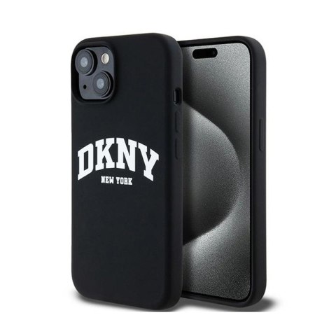 DKNY Liquid Silicone White Printed Logo MagSafe - Etui iPhone 15 / 14 / 13 (czarny) DKNY Liquid Silicone White Printed Logo MagSafe - Etui iPhone 15 / 14 / 13 (czarny)