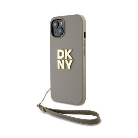 DKNY Wrist Strap Stock Logo - Etui iPhone 15 Plus (beżowy) DKNY Wrist Strap Stock Logo - Etui iPhone 15 Plus (beżowy)
