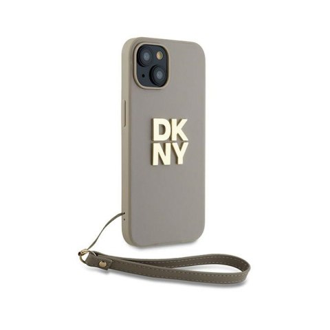 DKNY Wrist Strap Stock Logo - Etui iPhone 15 Plus (beżowy) DKNY Wrist Strap Stock Logo - Etui iPhone 15 Plus (beżowy)