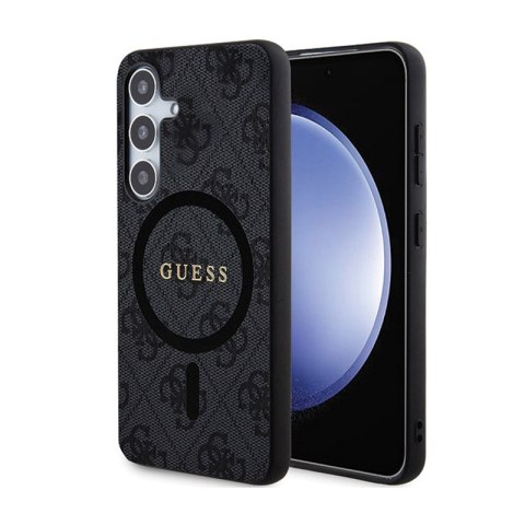 Guess 4G Collection Leather Metal Logo MagSafe - Etui Samsung Galaxy S24 (czarny) Guess 4G Collection Leather Metal Logo MagSafe - Etui Samsung Galaxy S24 (czarny)