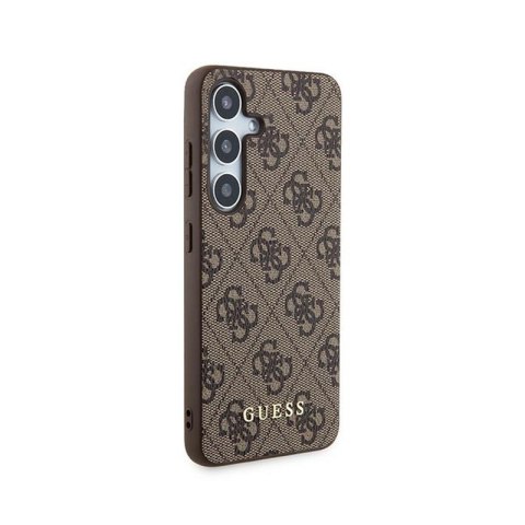 Guess 4G Metal Gold Logo - Etui Samsung Galaxy S24 (brązowy) Guess 4G Metal Gold Logo - Etui Samsung Galaxy S24 (brązowy)
