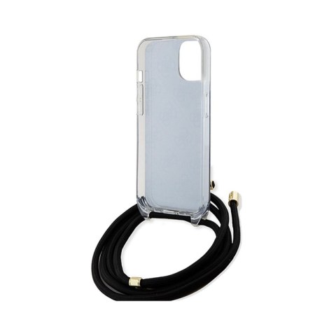 Guess Crossbody Cord 4G Print - Etui iPhone 15 (czarny) Guess Crossbody Cord 4G Print - Etui iPhone 15 (czarny)