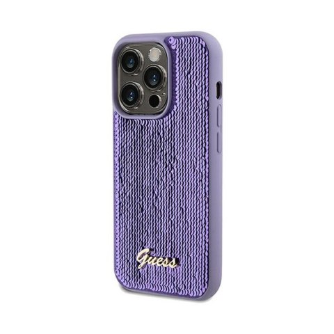 Guess Sequin Script Metal - Etui iPhone 13 Pro (fioletowy) Guess Sequin Script Metal - Etui iPhone 13 Pro (fioletowy)