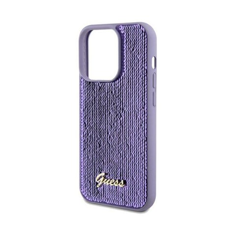 Guess Sequin Script Metal - Etui iPhone 13 Pro (fioletowy) Guess Sequin Script Metal - Etui iPhone 13 Pro (fioletowy)