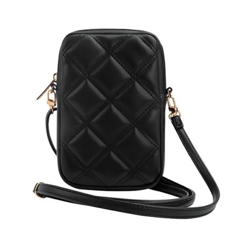 Guess Zip Quilted 4G - Torebka na telefon (czarny) Guess Zip Quilted 4G - Torebka na telefon (czarny)