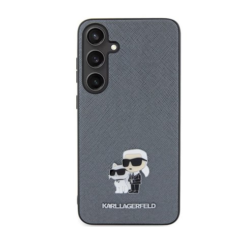 Karl Lagerfeld Saffiano Karl & Choupette Metal Pin - Etui Samsung Galaxy S24 (szary) Karl Lagerfeld Saffiano Karl & Choupette Metal Pin - Etui Samsung Galaxy S24 (szary)