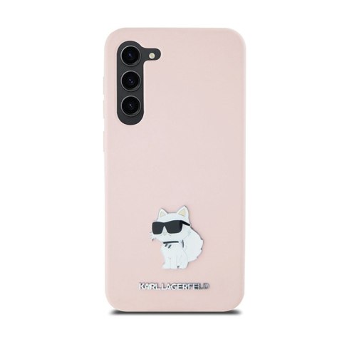 Karl Lagerfeld Silicone Choupette Metal Pin - Etui Samsung Galaxy S24+ (różowy) Karl Lagerfeld Silicone Choupette Metal Pin - Etui Samsung Galaxy S24+ (różowy)