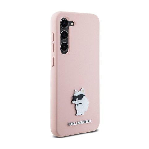 Karl Lagerfeld Silicone Choupette Metal Pin - Etui Samsung Galaxy S24+ (różowy) Karl Lagerfeld Silicone Choupette Metal Pin - Etui Samsung Galaxy S24+ (różowy)
