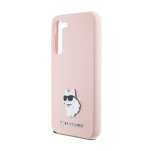 Karl Lagerfeld Silicone Choupette Metal Pin - Etui Samsung Galaxy S24+ (różowy) Karl Lagerfeld Silicone Choupette Metal Pin - Etui Samsung Galaxy S24+ (różowy)