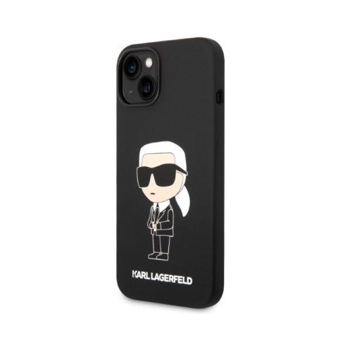 Karl Lagerfeld Silicone Ikonik MagSafe - Etui iPhone 15 Plus / 14 Plus (czarny) Karl Lagerfeld Silicone Ikonik MagSafe - Etui iPhone 15 Plus / 14 Plus (czarny)