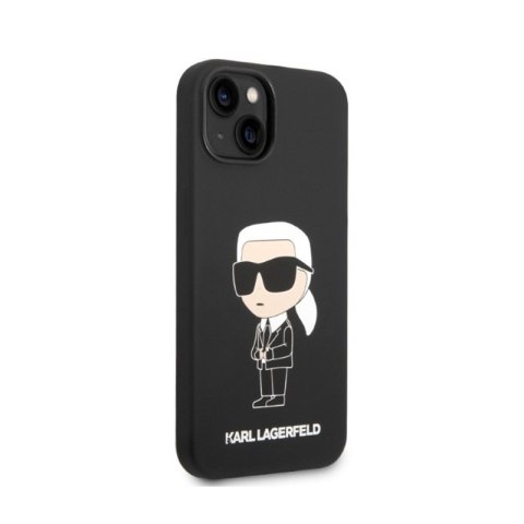 Karl Lagerfeld Silicone Ikonik MagSafe - Etui iPhone 15 Plus / 14 Plus (czarny) Karl Lagerfeld Silicone Ikonik MagSafe - Etui iPhone 15 Plus / 14 Plus (czarny)