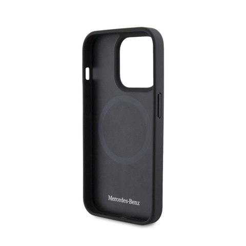 Mercedes Leather & Alu MagSafe - Etui iPhone 15 Pro (srebrny) Mercedes Leather & Alu MagSafe - Etui iPhone 15 Pro (srebrny)
