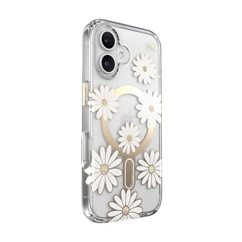 Speck Presidio Lux ClickLock & MagSafe - Etui iPhone 16 (Sunshine Daisies / Clear / Gold) Speck Presidio Lux ClickLock & MagSafe - Etui iPhone 16 (Sunshine Daisies / Clear / Gold)