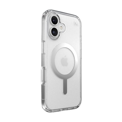 Speck Presidio Perfect-Clear MagSafe - Etui iPhone 16 (Clear / Chrome Finish / Serene Silver) Speck Presidio Perfect-Clear MagSafe - Etui iPhone 16 (Clear / Chrome Finish / Serene Silver)