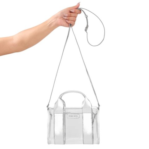 Case-Mate Micro Tote Bag - Wodoodporna torba na ramię (Silver Chrome/Clear) Case-Mate Micro Tote Bag - Wodoodporna torba na ramię (Silver Chrome/Clear)