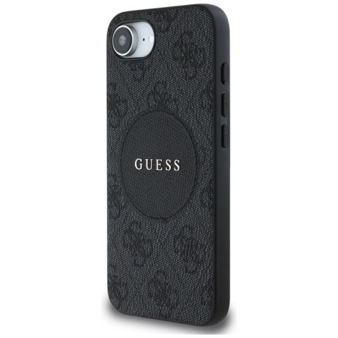Guess 4G Circle Classic Logo MagSafe - Etui do iPhone 16e (czarny) Guess 4G Circle Classic Logo MagSafe - Etui do iPhone 16e (czarny)