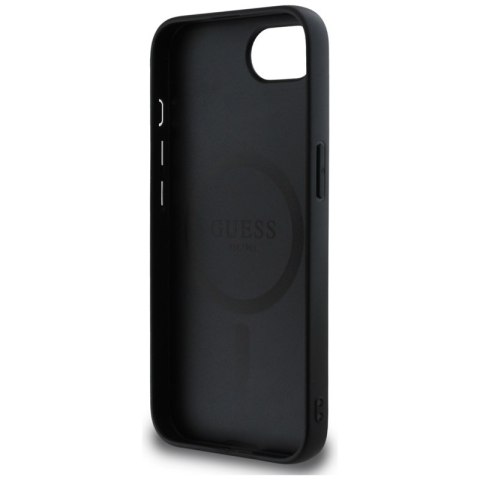 Guess 4G Circle Classic Logo MagSafe - Etui do iPhone 16e (czarny) Guess 4G Circle Classic Logo MagSafe - Etui do iPhone 16e (czarny)
