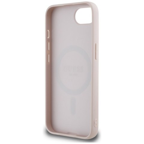 Guess 4G Circle Classic Logo MagSafe - Etui do iPhone 16e (różowo) Guess 4G Circle Classic Logo MagSafe - Etui do iPhone 16e (różowo)