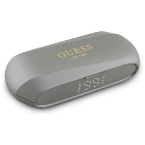 Guess Elongated Metalic Printed Logo - Słuchawki Bluetooth TWS + etui ładujące (szary) Guess Elongated Metalic Printed Logo - Słuchawki Bluetooth TWS + etui ładujące (szary)